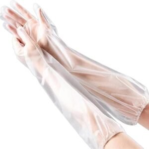 Long Sleeve Cleaning Gloves, 10Pcs/Set Reusable & Waterproof Protective Rubber Gloves for Household Duties, K, Dishwashing, Gardening - 23.6 Inch